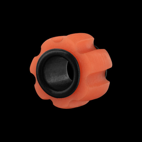 Ru Titley Cog Bead Orange Glow in the Dark Small