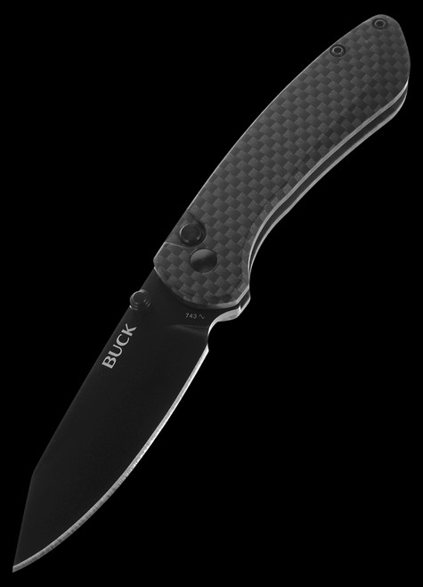 Buck Mini Sovereign Button Lock Carbon Fibre Folding Knife