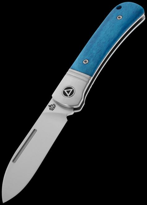 QSP Hedgehog Spear Point Blue Bone Folding Knife