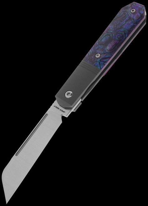Jack Wolf After Hours Jack Purple Abalon Folding Knife