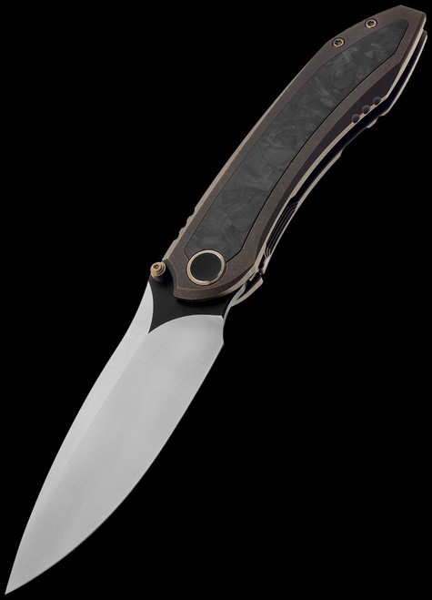 We Knife Winsome Bronze Titanium Marble Carbon Fibre Folding Knife