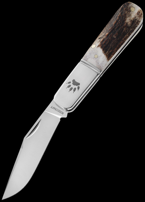 RoseCraft Beaver Creek Barlow Stag | Folding Pocket Knife