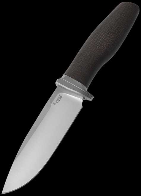 Lionsteel Acha Black Burlap Micarta Fixed Blade