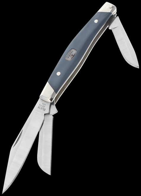 Buck Stockman Black Folding Knife Grey
