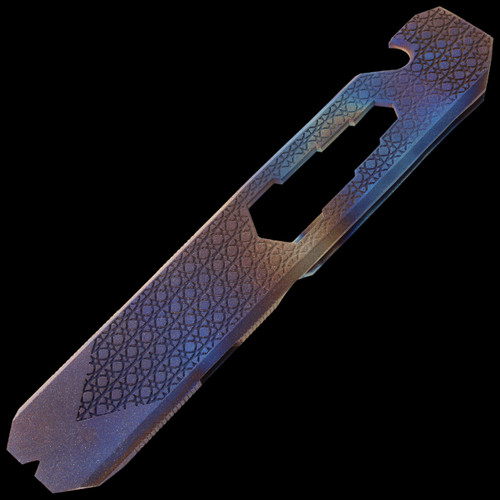 Midgards-Messer Pry Bar Heat Coloured Titanium