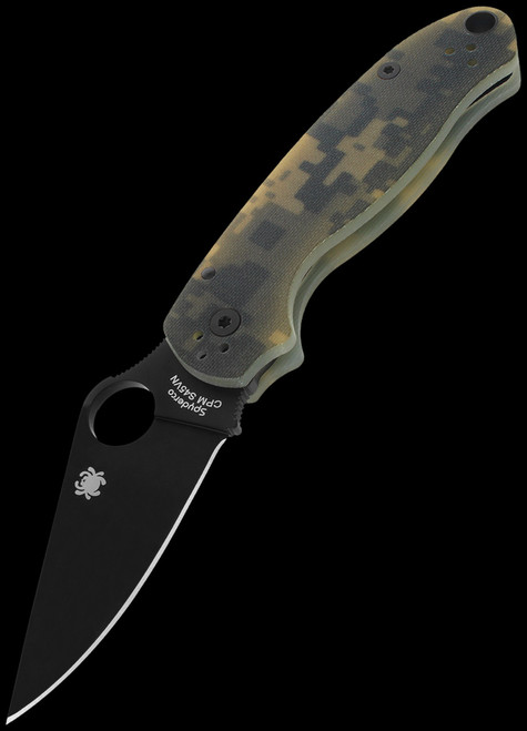 Spyderco Para 3 Camo G10 Black Folding Knife