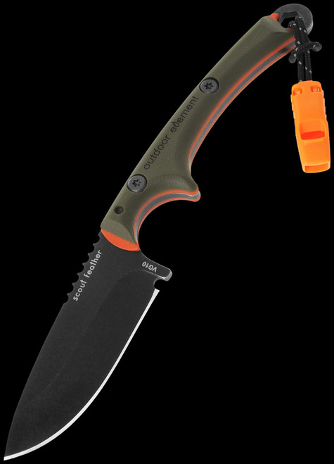 Outdoor Element Scout Feather V2 Green Fixed Blade