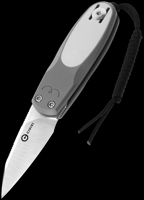 Civivi Purr G10 Grey and Ivory Satin Folding Knife