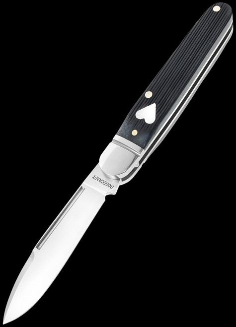 RoseCraft Tuckahoe Jack Grey Barnboard Jigged Bone Folding Knife
