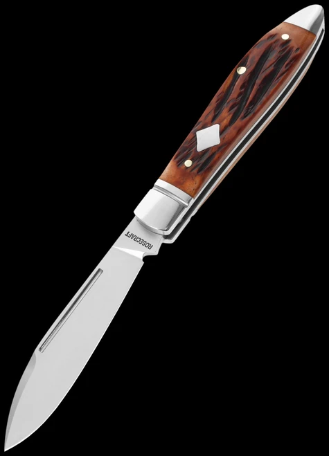 RoseCraft Tanasi Lake Tear Drop Dapper Jigged Bone Folding Knife