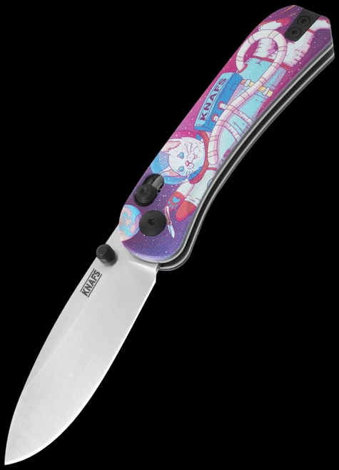 Knafs Lander 3 Kitty Cosmo Crew G10 Stonewashed Folding Knife