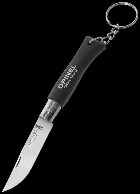 Opinel No. 04 Colorama Black Keyring Folding Knife Black