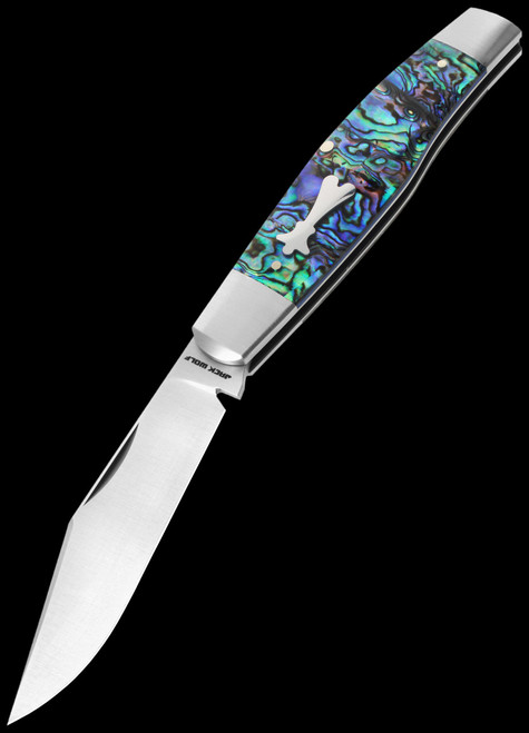 Jack Wolf Knives Stockman Abalone Folding Knife