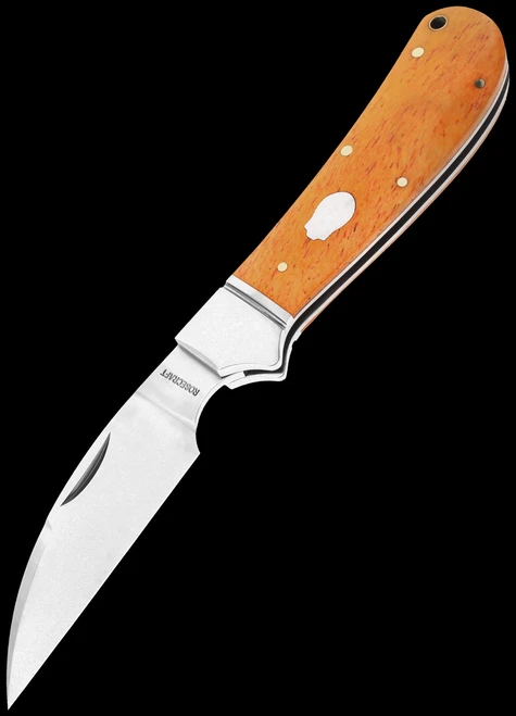 RoseCraft Clinch River Swayback Bourbon Bone Folding Knife