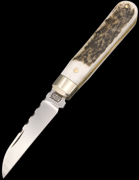 Arthur Wright Lambsfoot Stag Workback Folding Knife - Left Hand