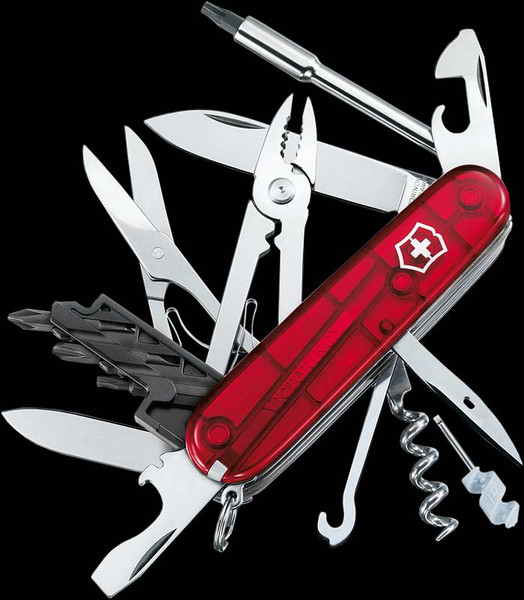 Victorinox Cyber Tool M 91mm Red Transparent Folding Knife