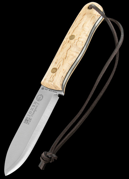 Joker BS9 Trampero Scandi Trapper Knife - Curly Birch