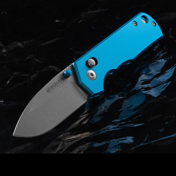 Magnum Rockstub Blue Elox Folding Knife