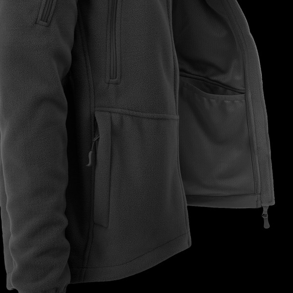 Veste Polaire Patriot Jacket MK2 Helikon-Tex - Noir - Matériau Hybrid Fleece 340g - Coupe Moderne, 7 Poches