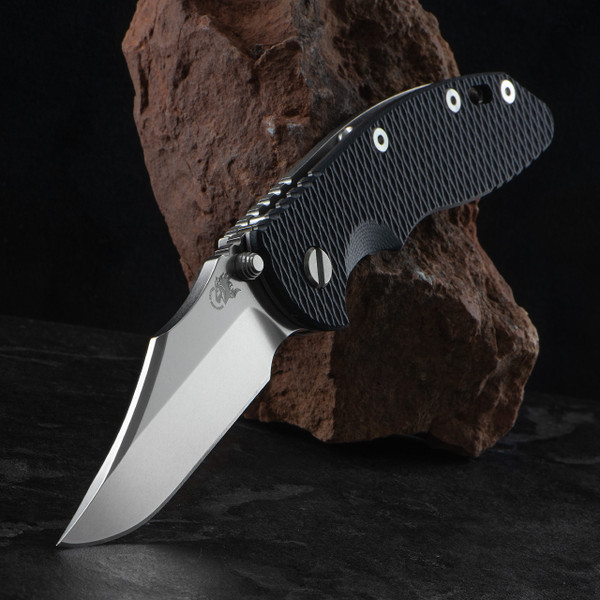 Hinderer XM-18 3.5" Bowie Black G10 Folding Knife