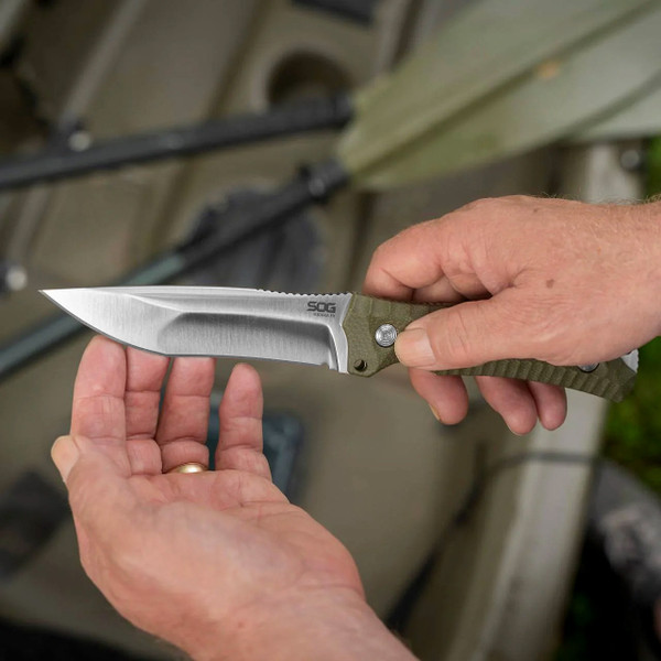 SOG Hidaka FX 3V Green Fixed Blade