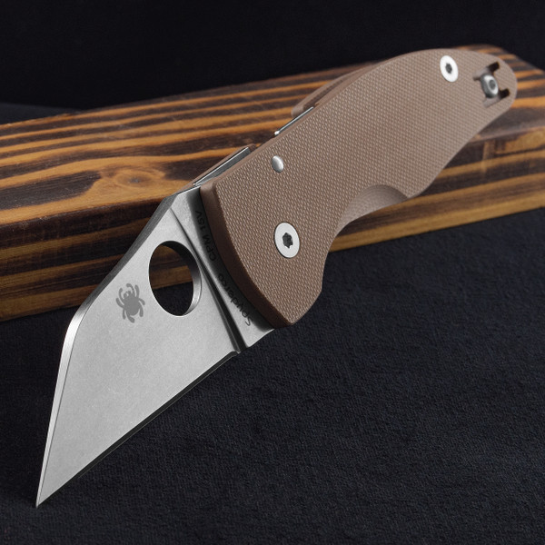Spyderco Microjimbo Brown G10 Sprint Run Folding Knife