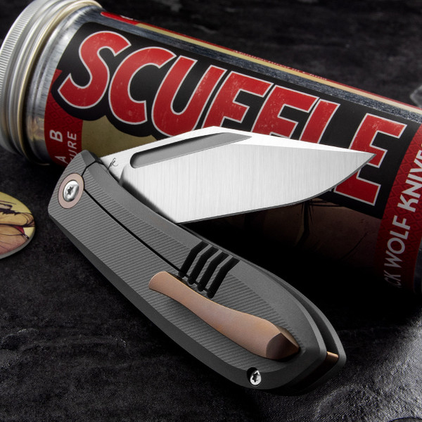 Jack Wolf Scuffle Ti Micro Milled Folding Knife