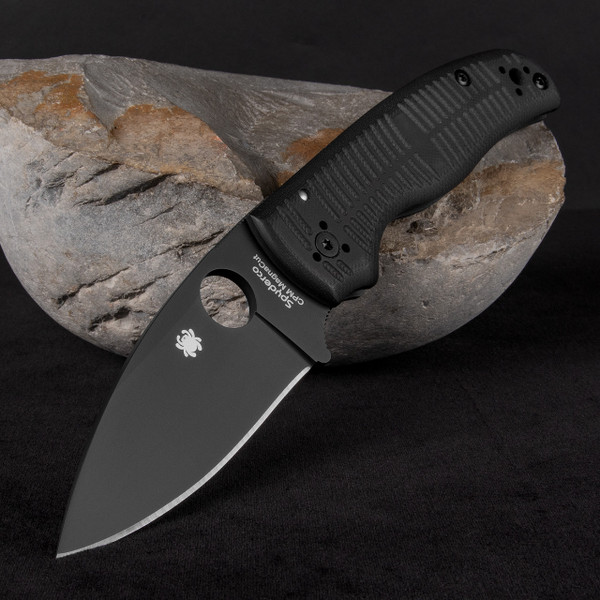 Spyderco Shaman Salt Blk G10 Black Folding Knife