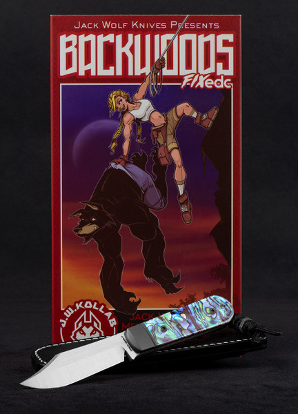 Jack Wolf Knives Backwoods FixEDC Abalone Fixed Blade