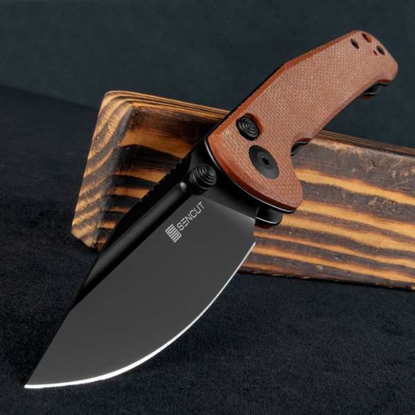 Sencut Glenspar Micarta Black Folding Knife