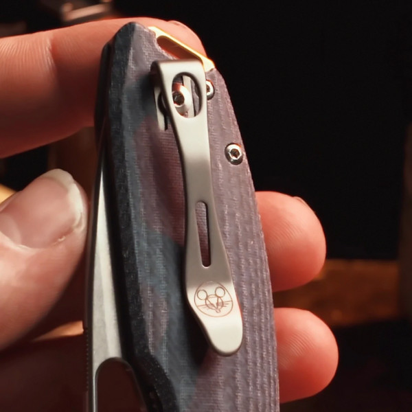 Giant Mouse Stonewashed Titanium Deep Carry Clip