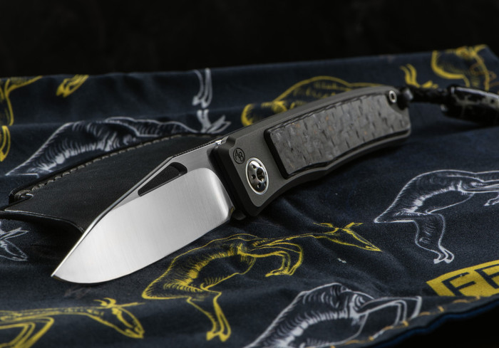 Arno Bernard Rinkhals Snakeskin Carbon Fibre Custom Knife