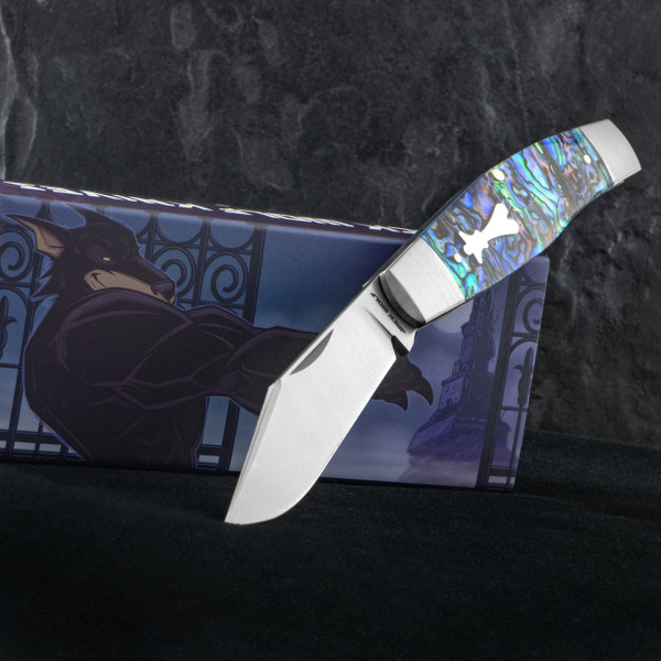 Jack Wolf Knives Stockman Abalone Folding Knife