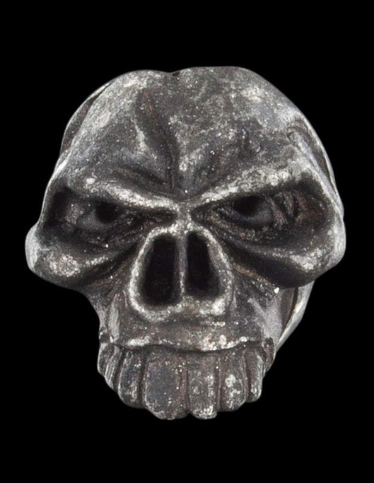 Schmuckatelli Emerson Skull Bead Black Oxidised Pewter