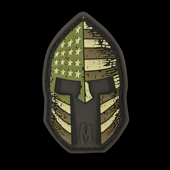 Maxpedition Stars and Stripes Spartan Helmet Patch Arid