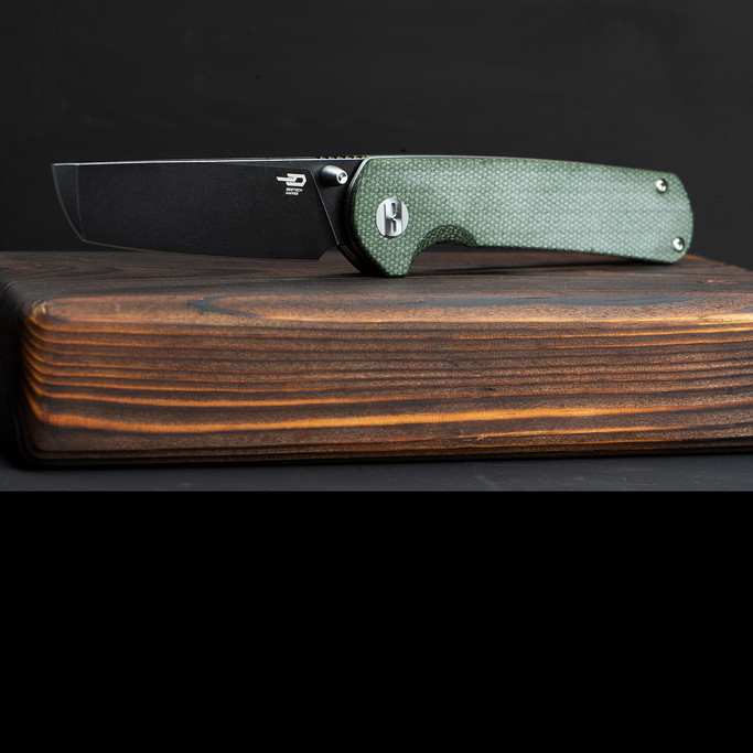 Bestech Sledgehammer Green Micarta Black