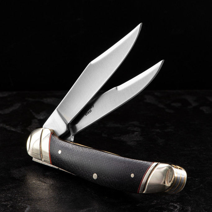 Rough Rider Highland BLACK MICARTA COPPERHEAD Folding Knife