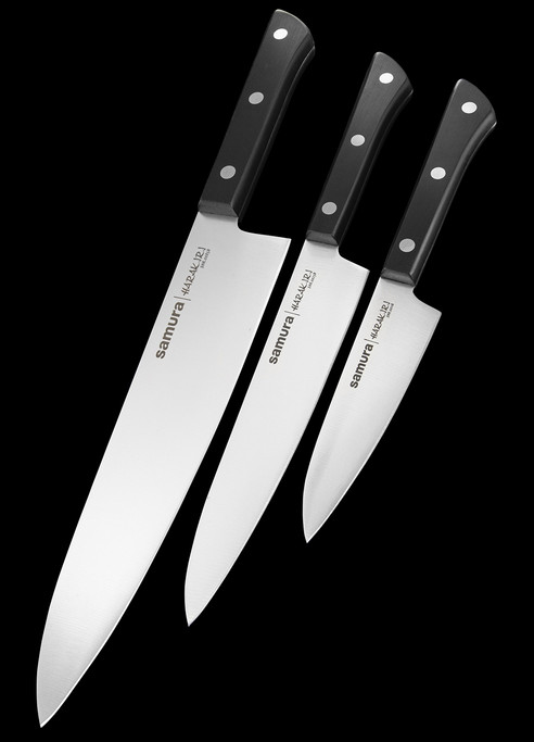 Samura H-kiri Set of 3 Knives Black