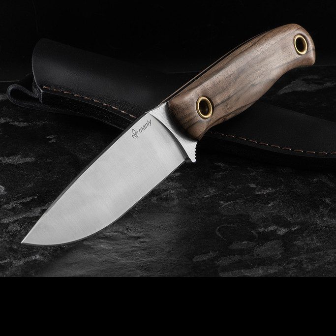 Manly Crafter Walnut RWL34 Fixed Blade Knife