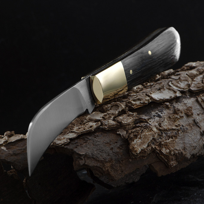 Michael May Pruning Pocket Knife - Bog Oak