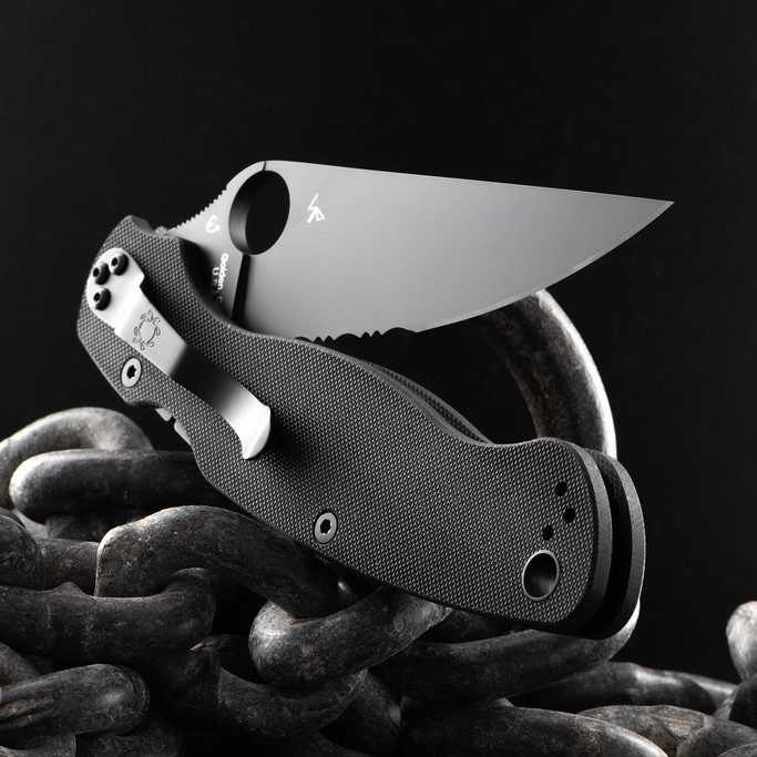 Spyderco Military 2 G10 Part-Serrated Folding Knife