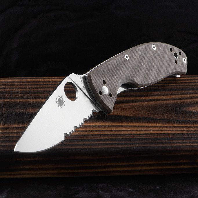 Spyderco Tenacious M4 Brown Folding Knife