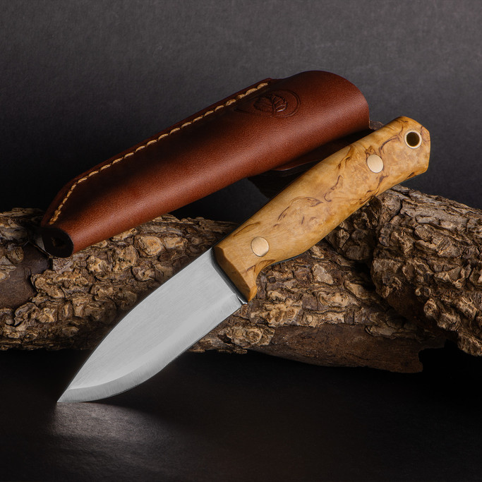 Casstrom No.8 SFK Swedish Forest Curly Birch Fixed Blade