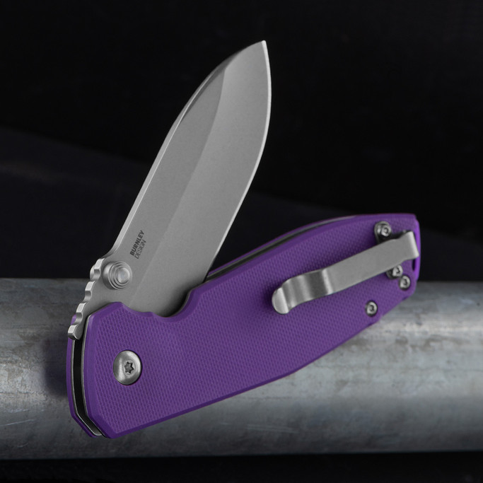 CRKT Squid XM Button Lock Violet Folding Knife