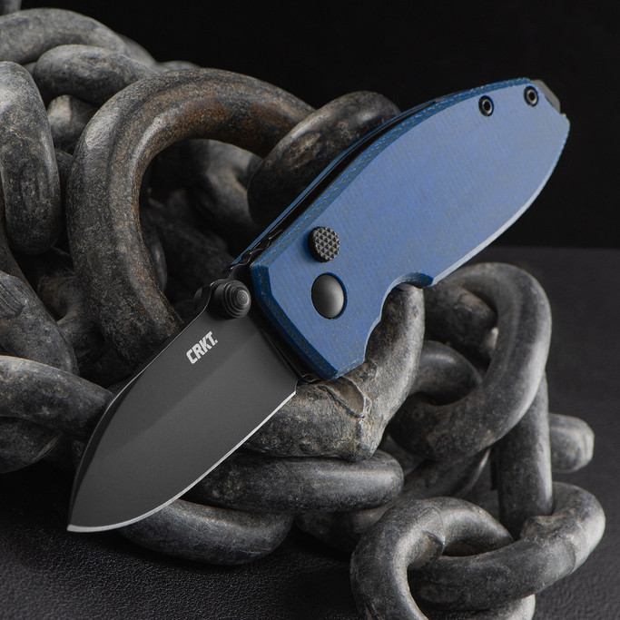CRKT Squid Button Lock Black Folding Knife
