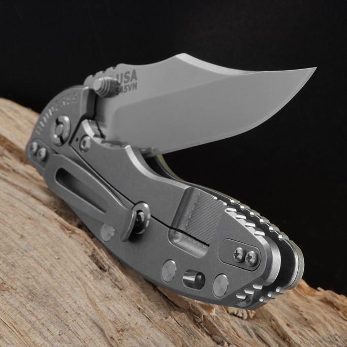 Hinderer XM-18 3.5" Bowie G10 Stonewashed Folding Knife