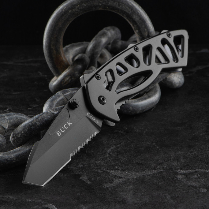 Buck 870 Bones Black Folding Knife