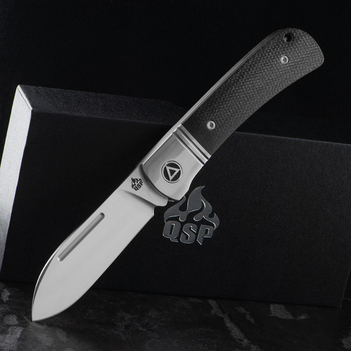 QSP Hedgehog Spear Point Micarta Folding Knife