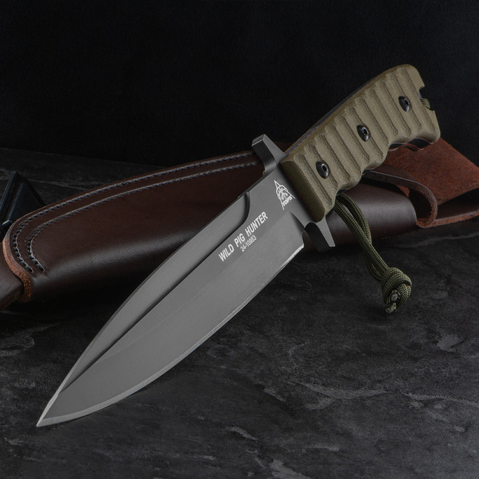 TOPS Wild Pig Hunter Sniper Grey Fixed Blade