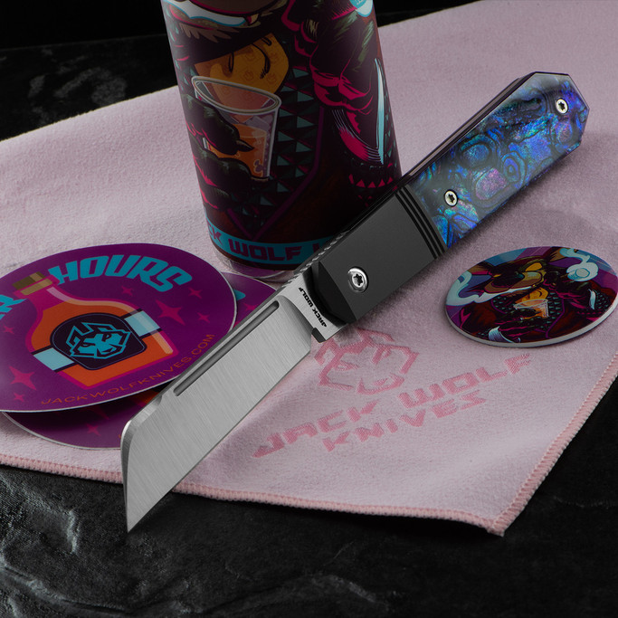Jack Wolf After Hours Jack Purple Abalon Folding Knife